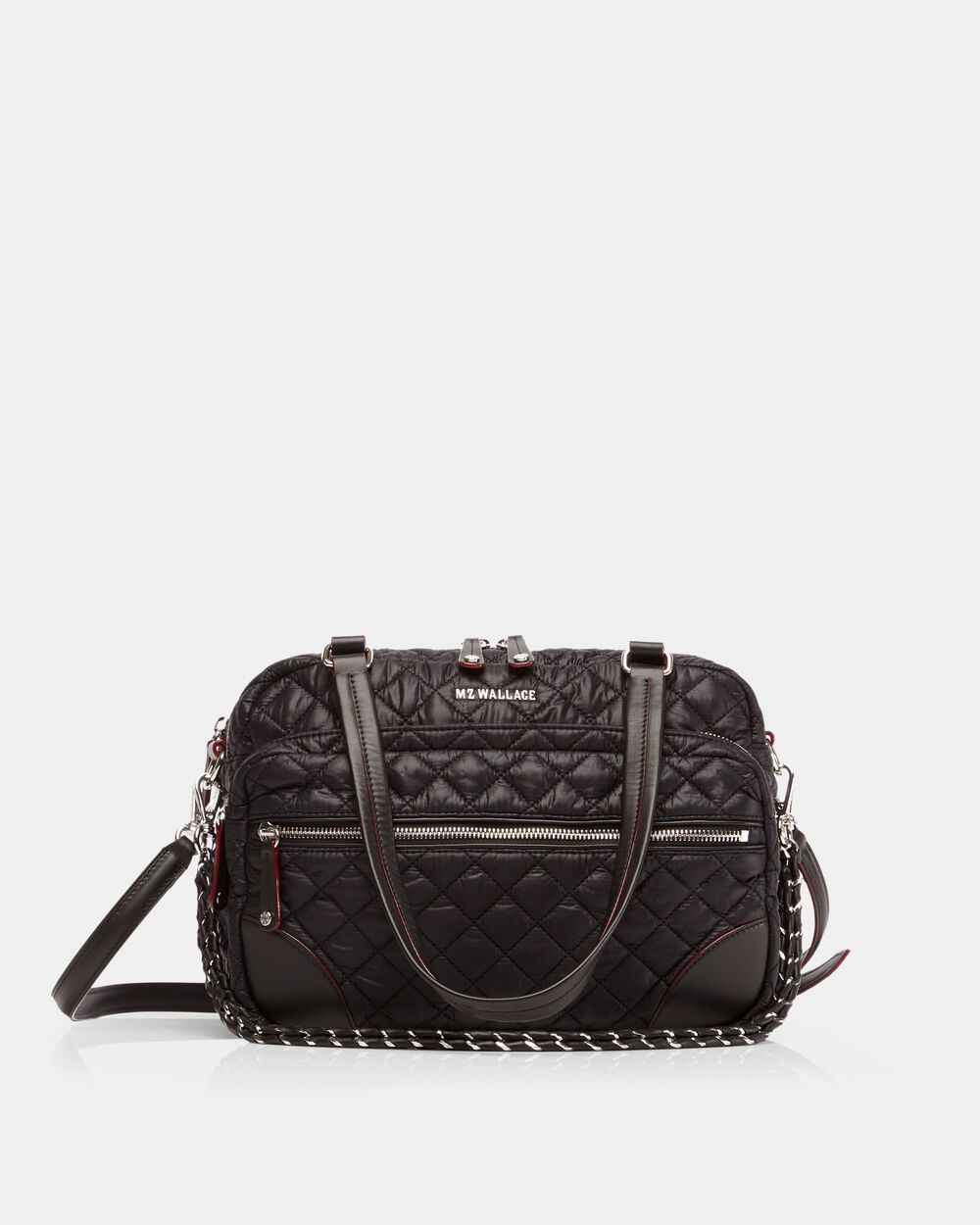 Medium Crosby in Black With Silver Hardware