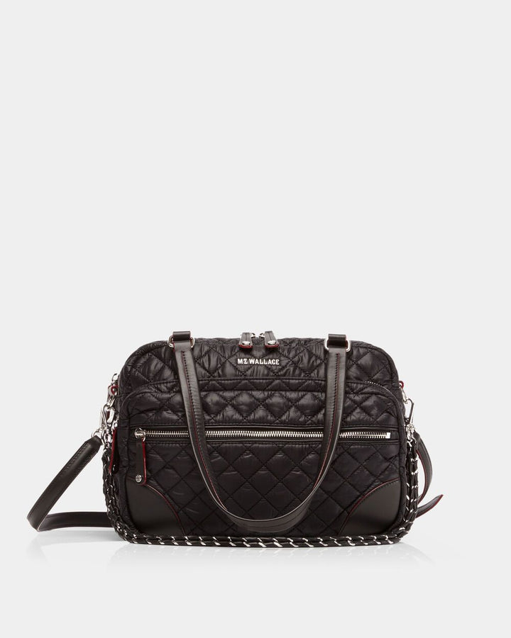 Medium Crosby in Black With Silver Hardware
