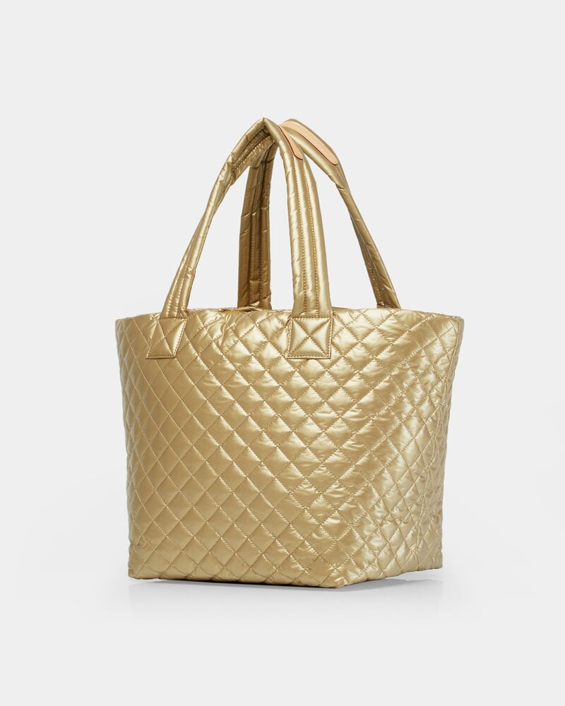Medium Metro Tote in Gold Metallic