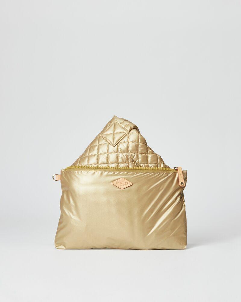 Medium Metro Tote in Gold Metallic