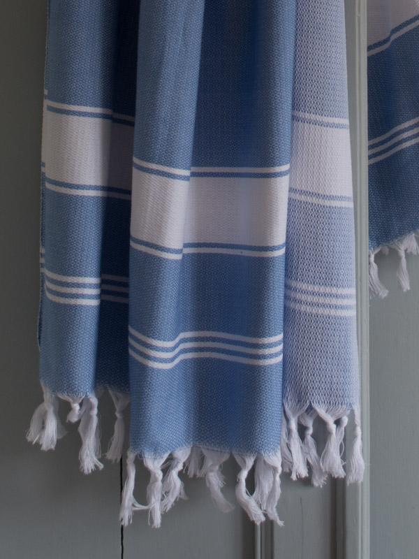 Honeycomb Towel Blue/white