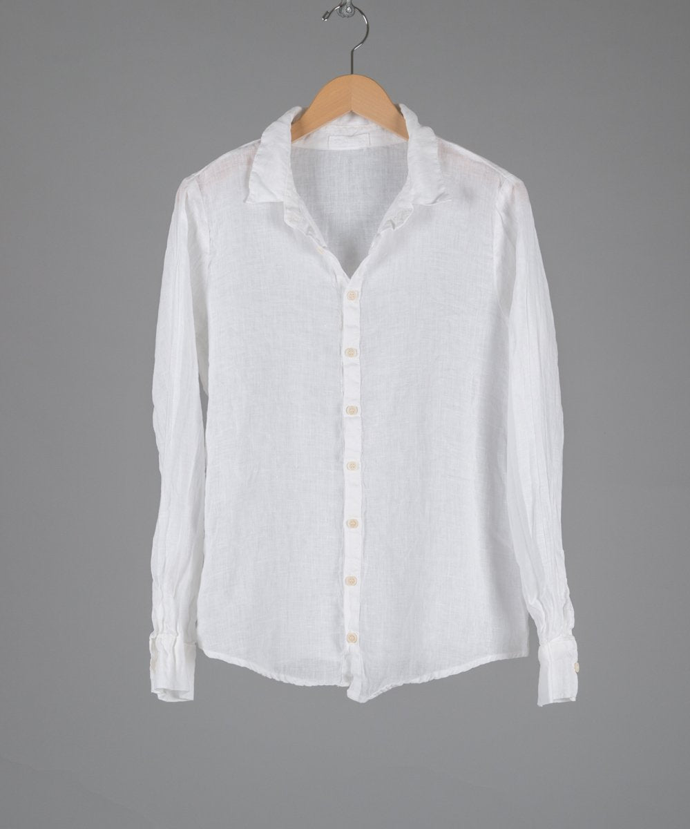 Romy Shirt in White Linen Gauze