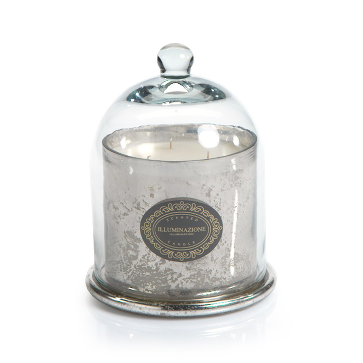 Dome Candle: Antique Silver - French Red Current