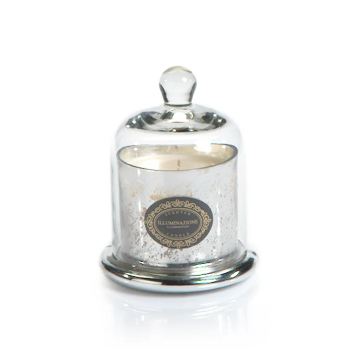 Dome Candle: Antique Silver - French Red Current