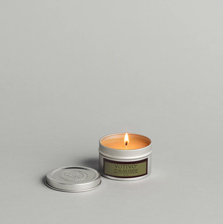 Tuscan Olive Travel Tin Candle